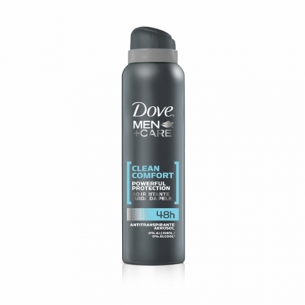 Desodorante Aerosol Dove Men Care Clean Comfort - Contém 98g. Dove Desodorante Aerosol Dove Men Care Clean Comfort - Contém 98g. Dove