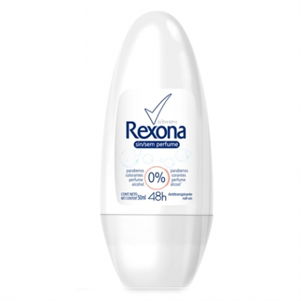 Desodorante Roll-On Rexona Women Sem Perfume - Contém 50ml. Unilever