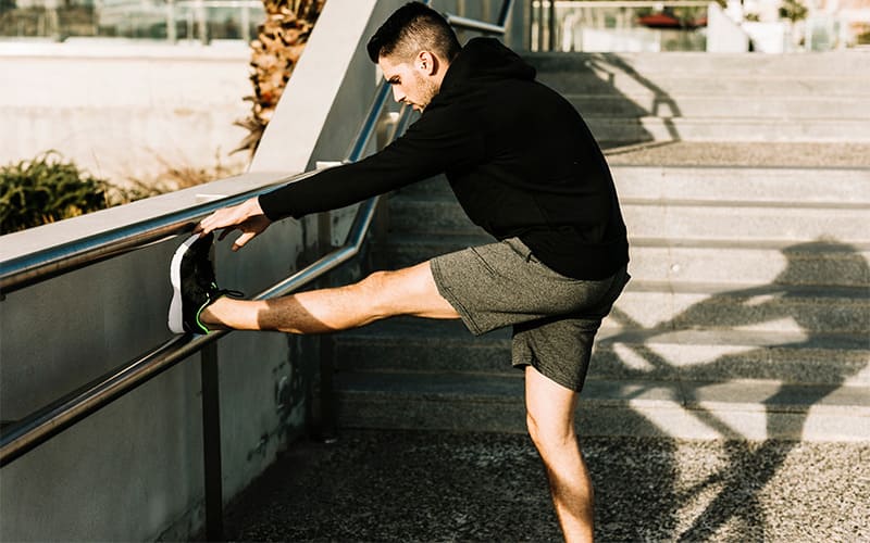 Piernas y espalda relajadas