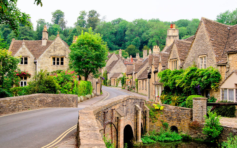 El pueblo medieval de Inglaterra