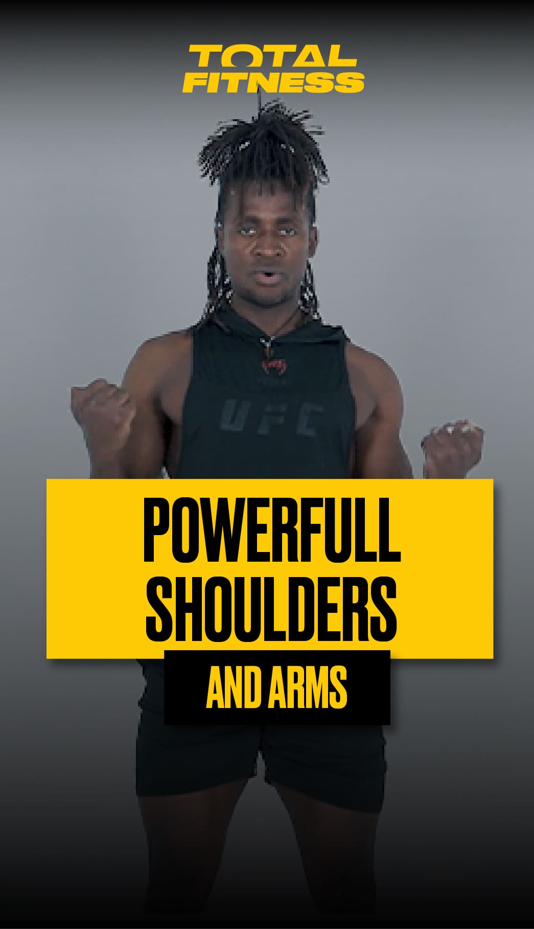 Powerful shoulders and arms