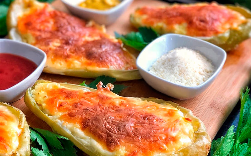 Receta del mundo: Canoas de tayota y tres quesos