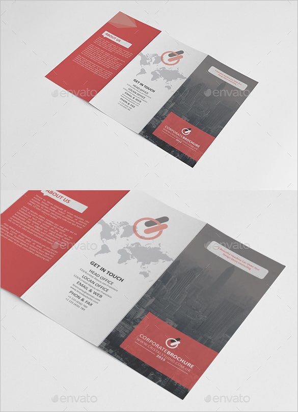 Design de brochura corporativo tri-fold