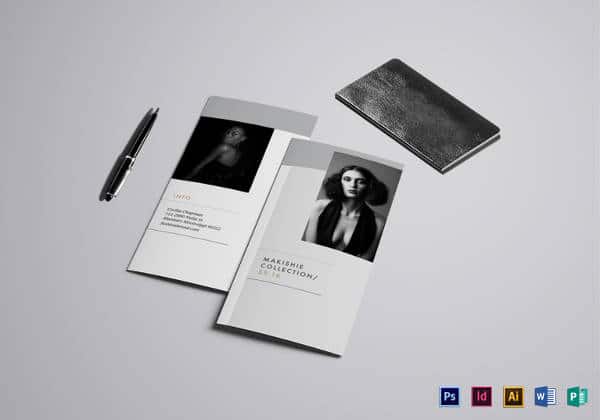 Modelo de Brochura editável moda tri-fold