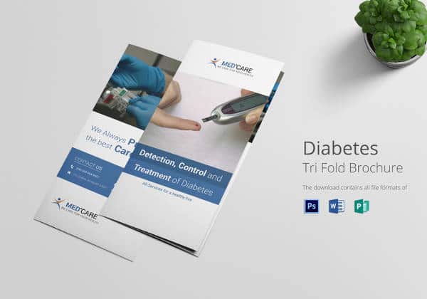 Simples Folheto Sobre Diabetes Trifold Download