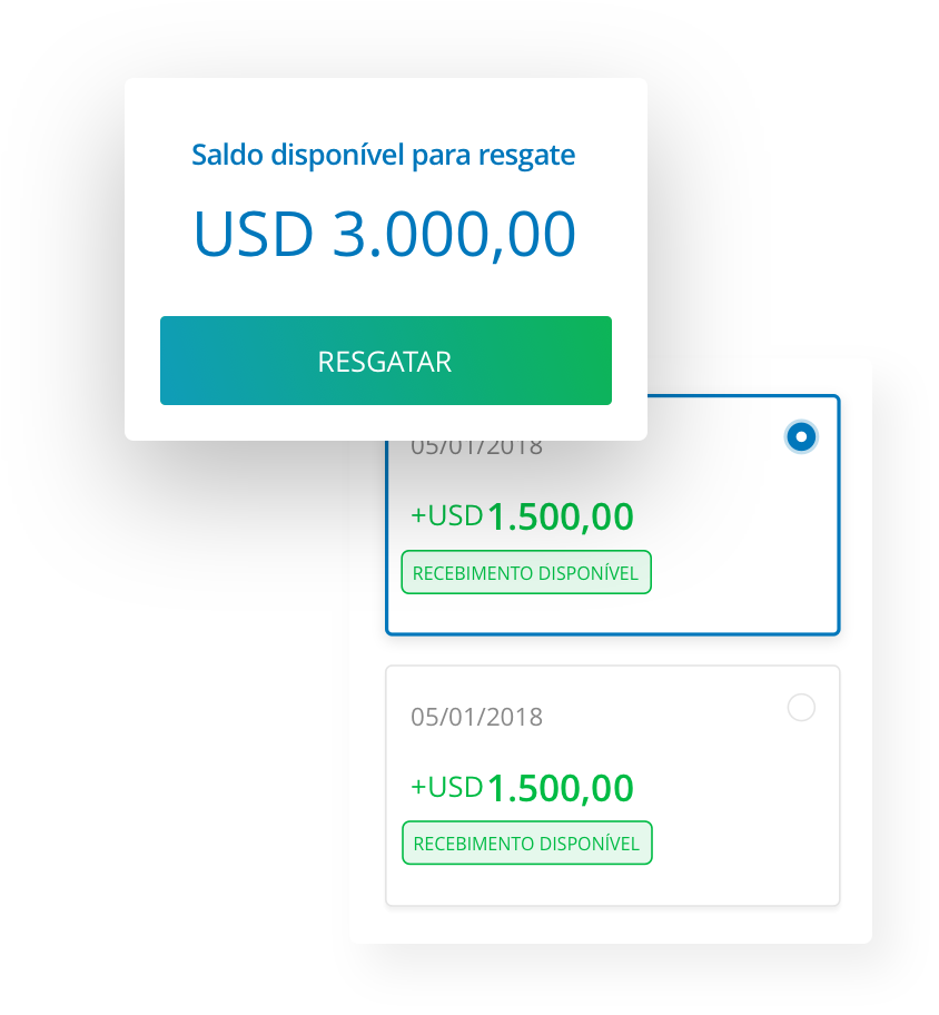 Exemplo de visualização do fluxo da Remessa Online