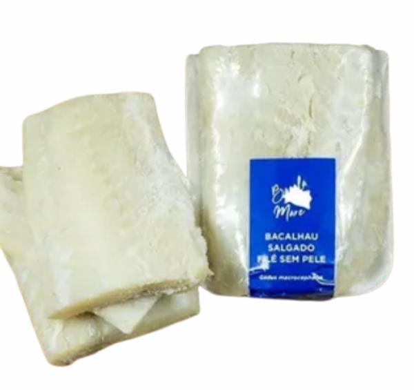 BACALHAU BACALA MARE FILÉ SALGADO SEM PELE KG DELIVERY ALABARCE