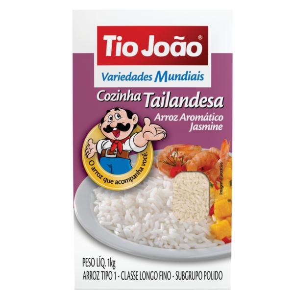 ARROZ AROMÁTICO JASMINE TIO JOÃO VARIEDADES MUNDIAIS COZINHA TAILANDESA