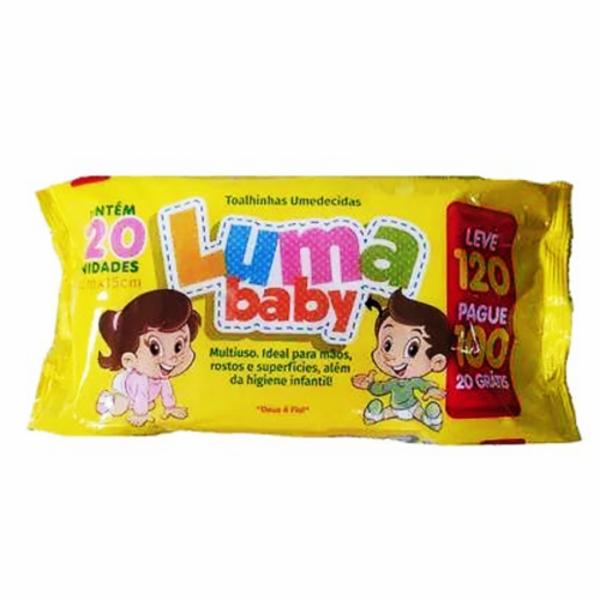 TOALHAS UMEDECIDAS LUMA BABY EMBALAGEM PROMOCIONAL LEVE 120 PAGUE 100