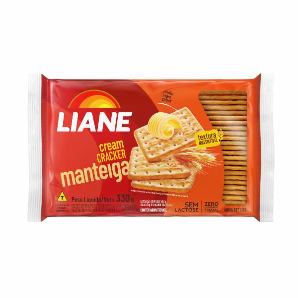 BISCOITO CREAM CRACKER LIANE MANTEIGA 330G Estrela Azul