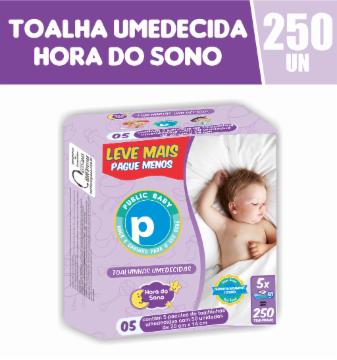Toalhinhas Umedecidas Public Baby Hora do Sono com 250 Leve Mais Pague Menos