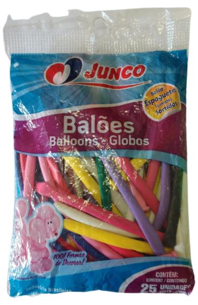 BALÃO ESPAGUETE JUNCO SORTIDO C/25 - Porto Seguro