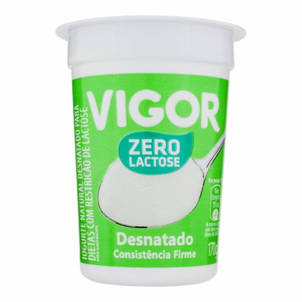 IOGURTE NATURAL VIGOR 170G ZERO LACTOSE DESNATADO 170G Porto Seguro