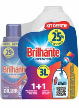 KIT GARRAFA LAV ROUPAS LIQ BRILHANTE LIMP TOTAL </span> (7891150077287)