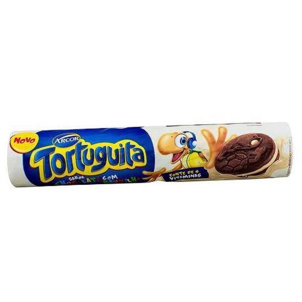Biscoito Tortuguita Recheado Chocolate Com Baunilha 130G Arcor (7896058256215)
