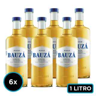 Imagen de CAJA PISCO BAUZÁ 1 LiTRO: 6x Pisco Especial Bauza 1 Litro 35º alc.