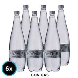 Imagen de 6x Agua Mineral Puyehue Con Gas 1.5 L