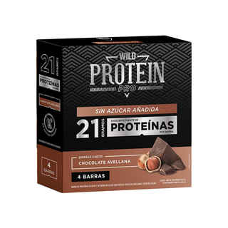 Imagen de Barritas Protein Pro Wild Foods Chocolate-Avellanas 4 Unidades 
