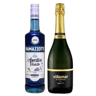 Imagen de Pack Ramazzotti Violetto Viñamar: Licor Aperitivo Ramazzotti Violetto 700cc + Espumante Viñamar Charmat Brut 750cc