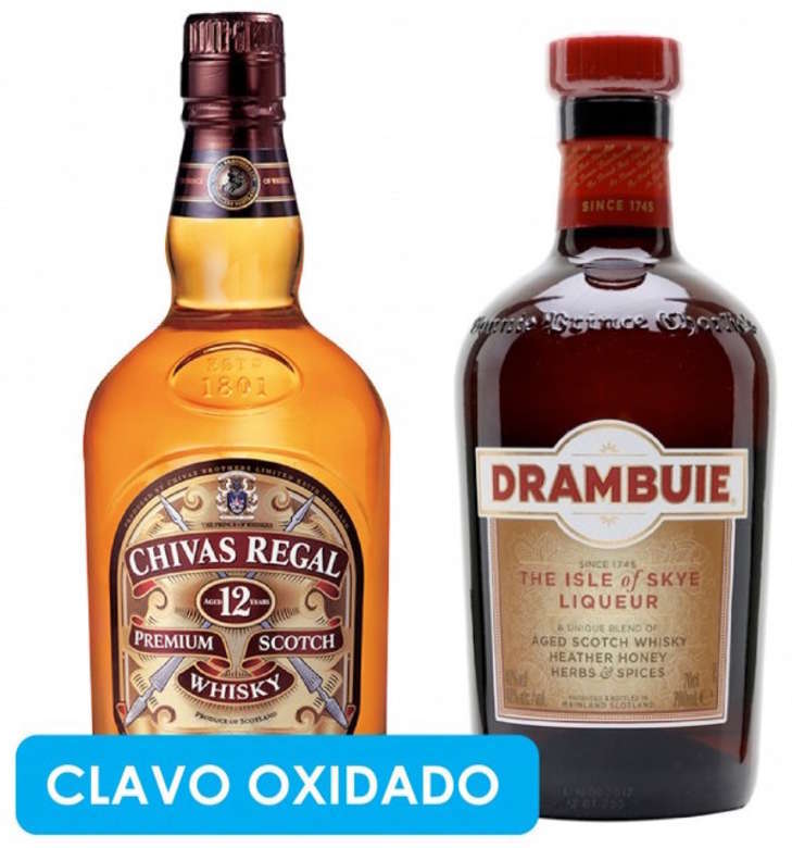 CLAVO OXIDADO: Chivas Regal 12 años 750cc + Drambuie 750cc
