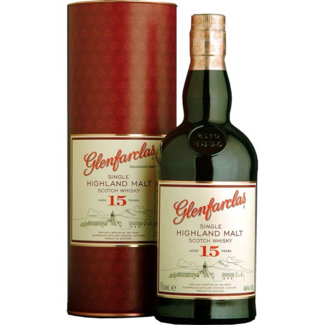 Whisky Glenfarclas 15 años 700cc 46º alc.