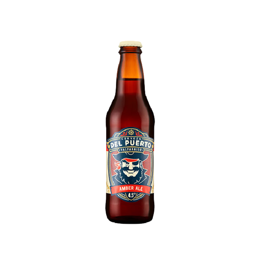 Cerveza Del Puerto Amber Ale en Botella 330cc