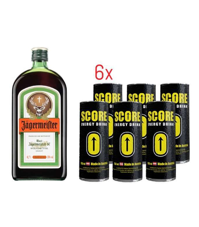 Jagermeister 350cc + 6x Score Energética 250cc