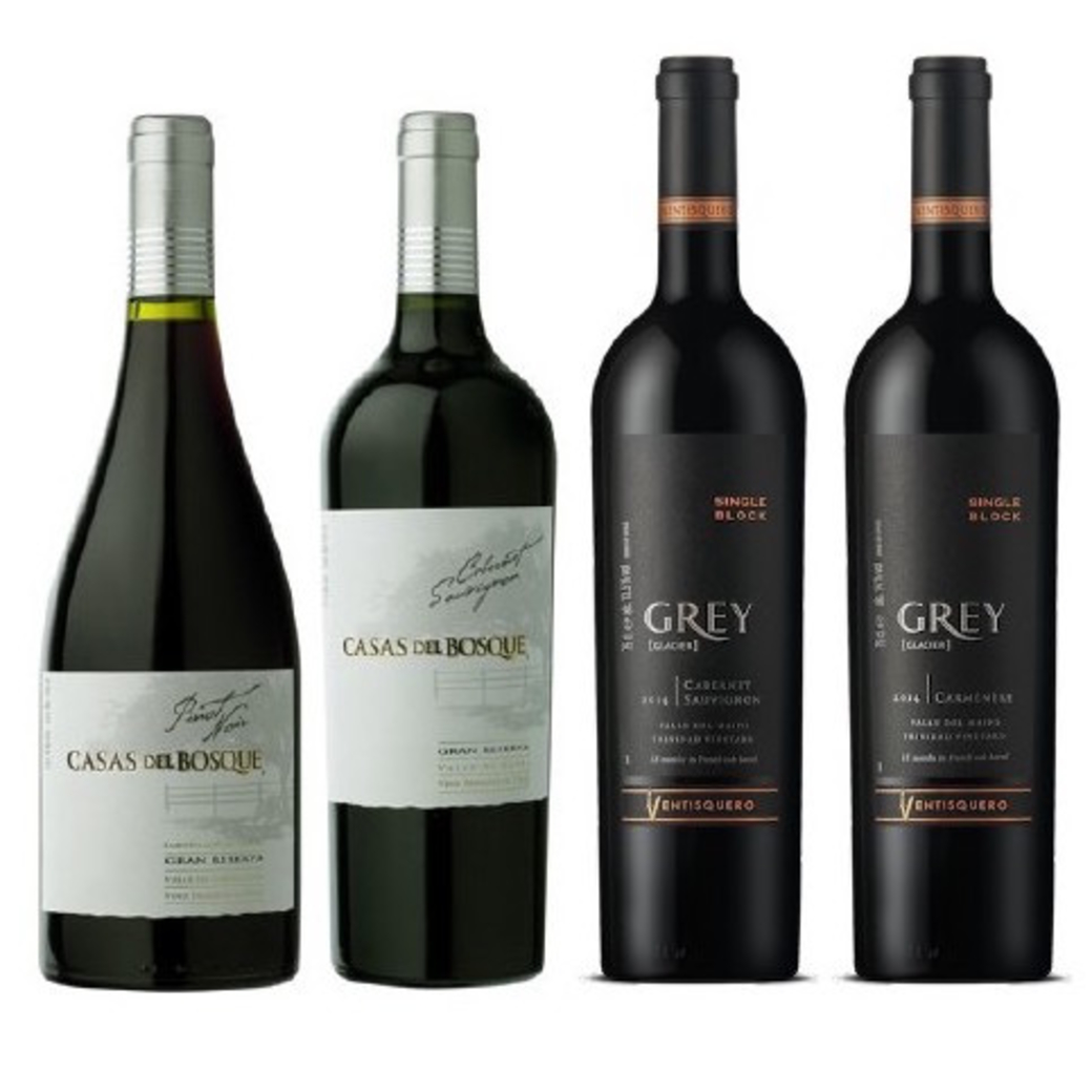Casas Del Bosque Gran Reserva Cabernet y Pinot Noir + Ventisquero Grey Carmenere y Cabernet