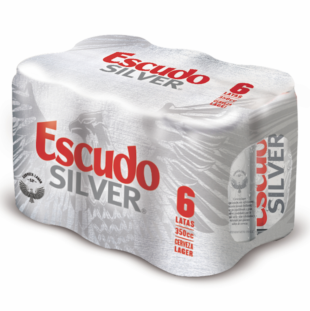 6x Cerveza Escudo Silver en Lata 350cc