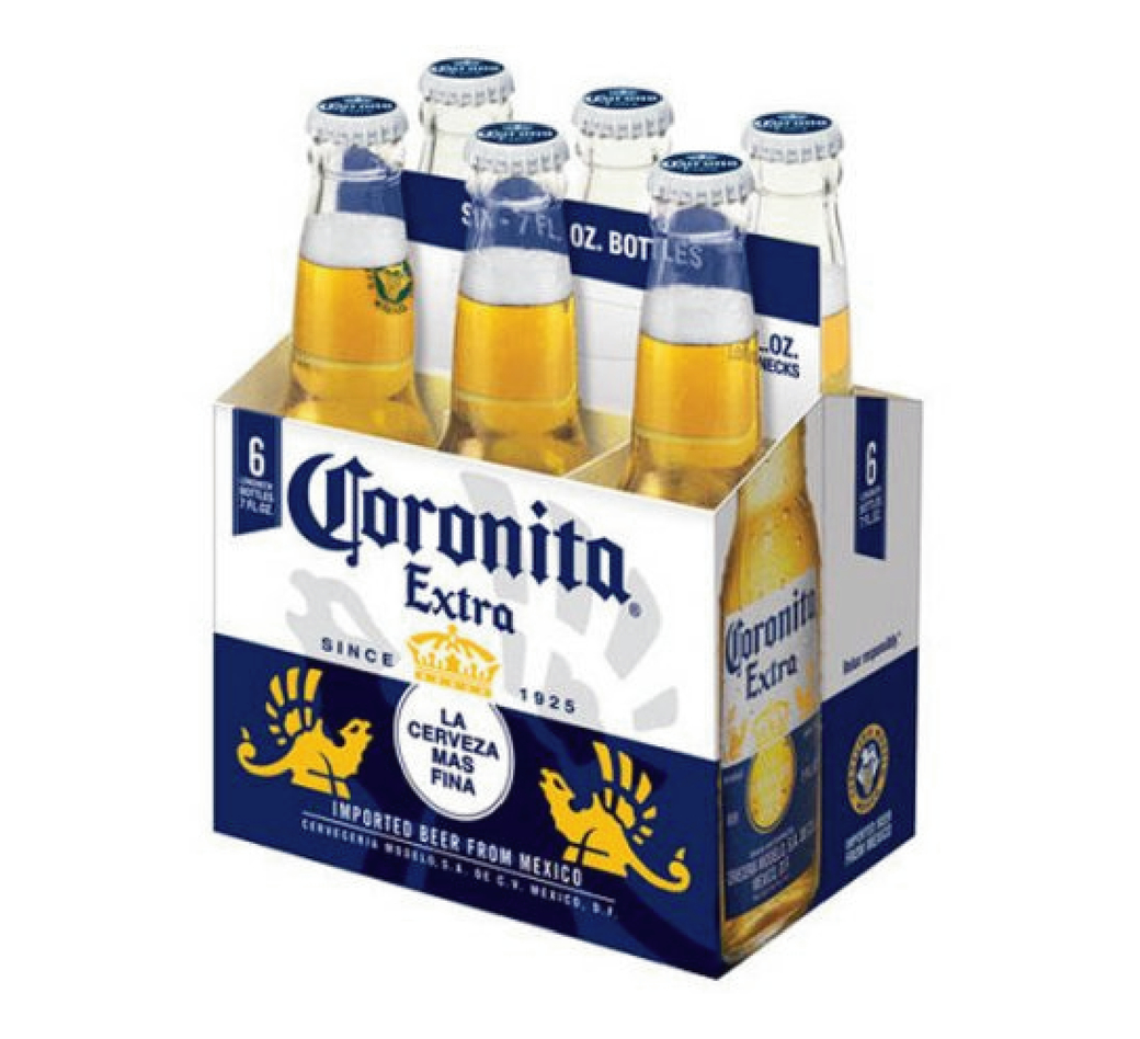 6x Cerveza Coronita Extra en Botella 207cc