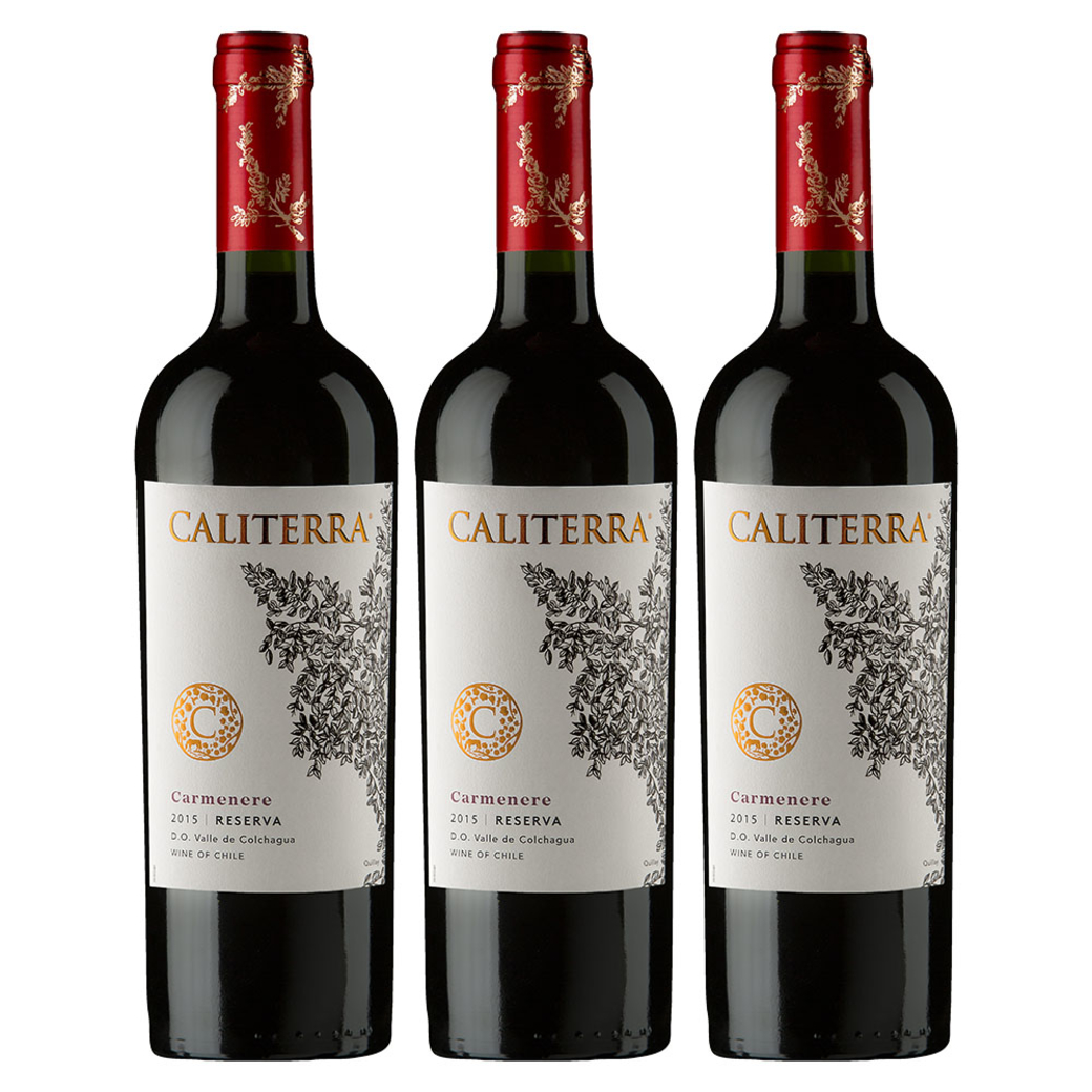 3x Vino Caliterra Reserva Carmenere 750cc