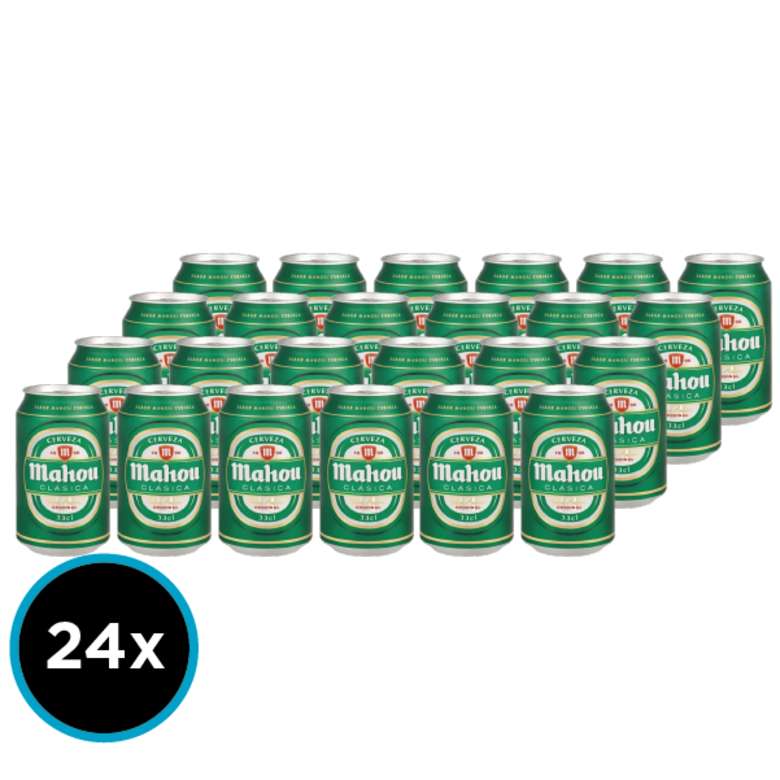 24x Cervezas Mahou Clásica en Lata 330cc