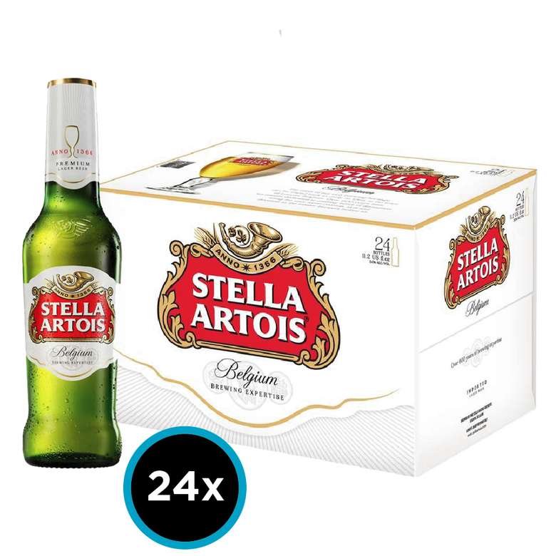 24x Cerveza Stella Artois en Botella 330cc
