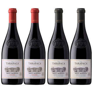Imagen de CUARTETO TARAPACÁ GR: 2x Vino Tarapacá Gran Reserva Carmenere 750cc + 2x Vino Tarapacá Gran Reserva Cabernet Sauvignon 750cc