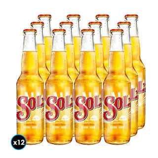 Imagen de 12x Cervezas Sol en Botellas 330cc 