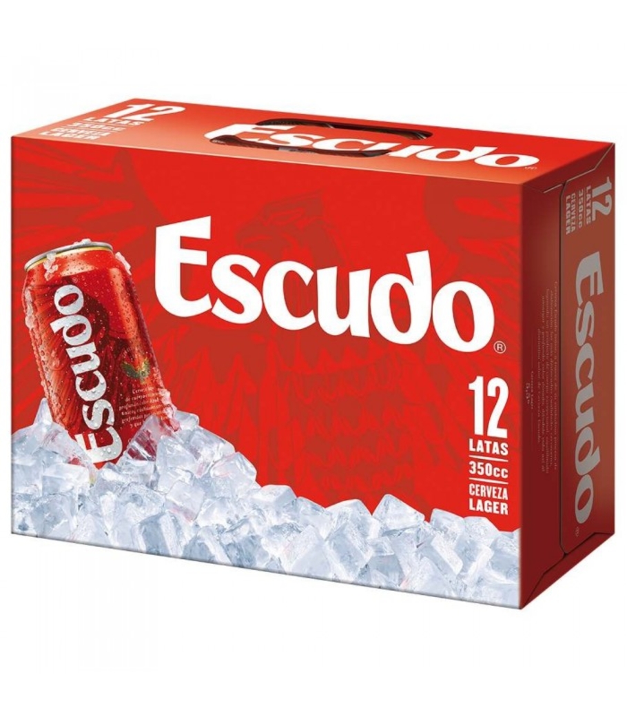 12x Cerveza Escudo en Latas 350cc