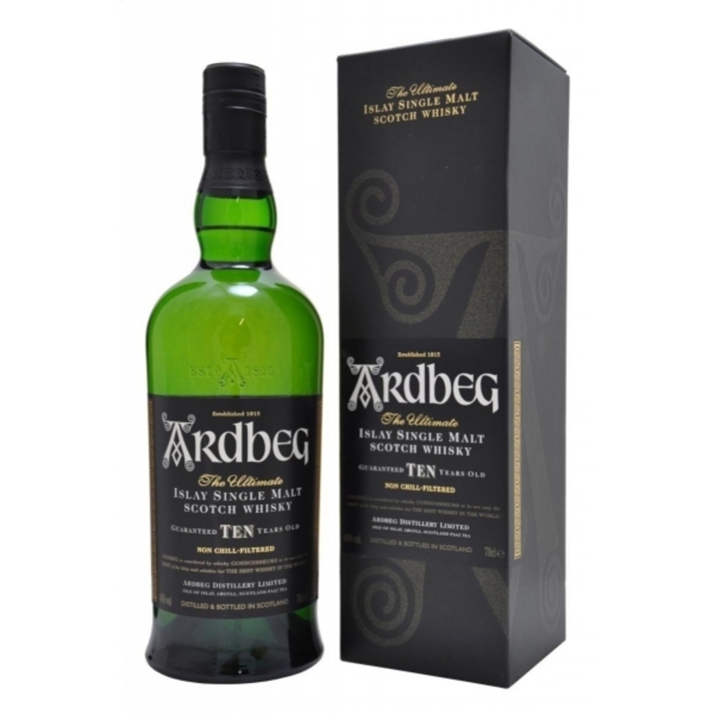 Whisky Ardbeg 10 años 700cc 46º alc.