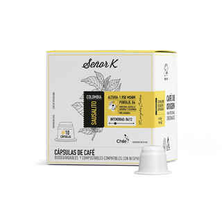 Imagen de Cápsulas de Café Biodegradables Señor K Sausalito Nespresso® Compatible (10 Cápsulas)