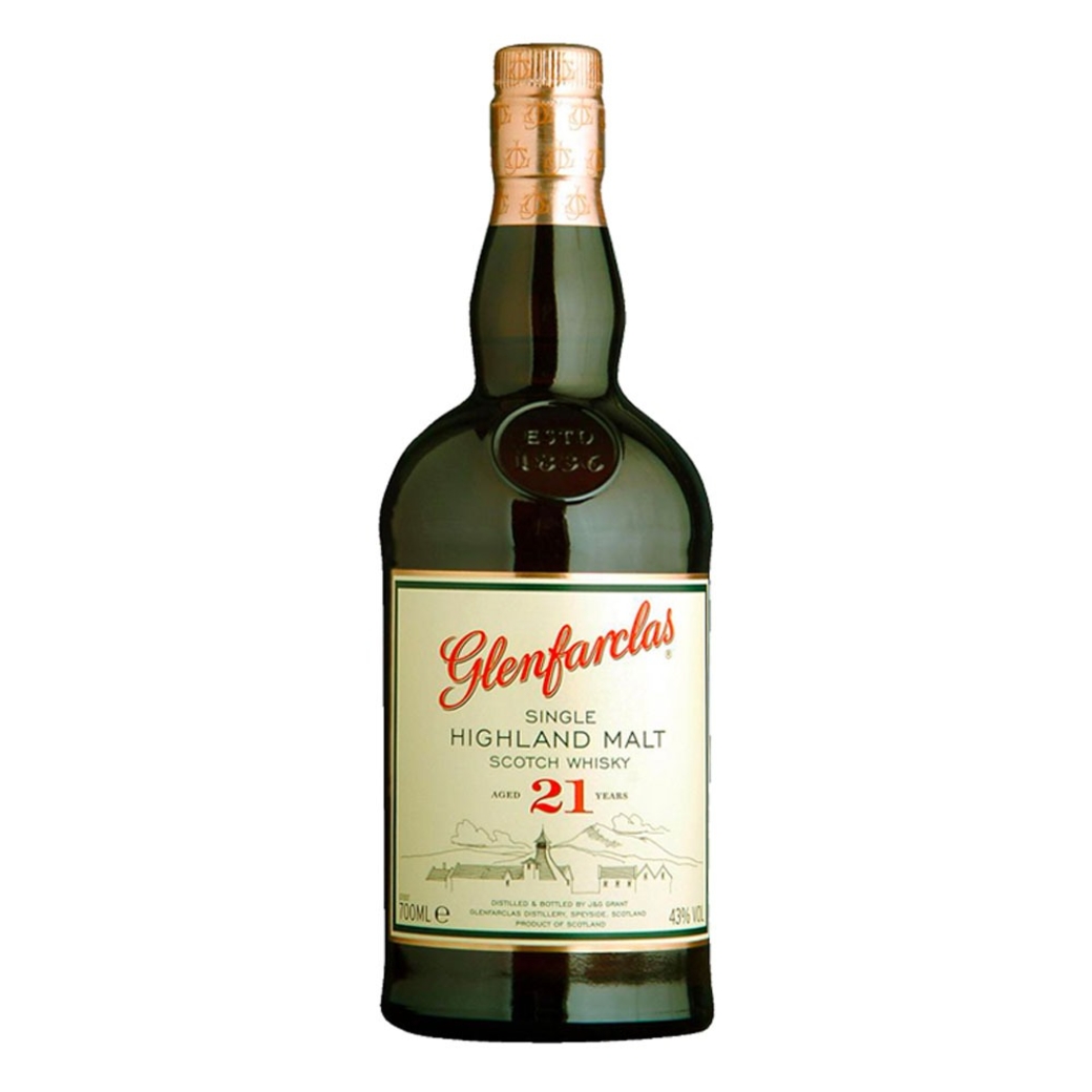 Whisky Glenfarclas 21 años 700cc 43º alc.