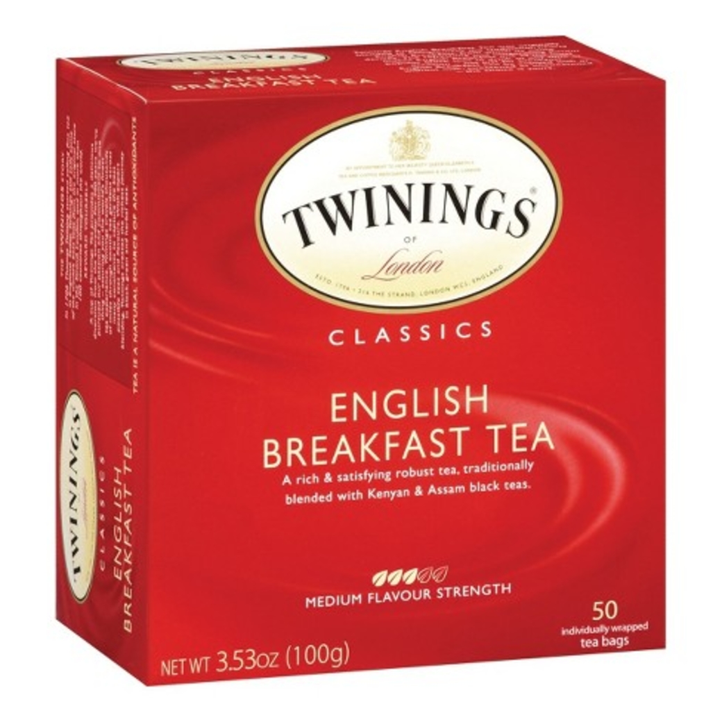 Té Twinings English Breakfast 50 Bolsitas