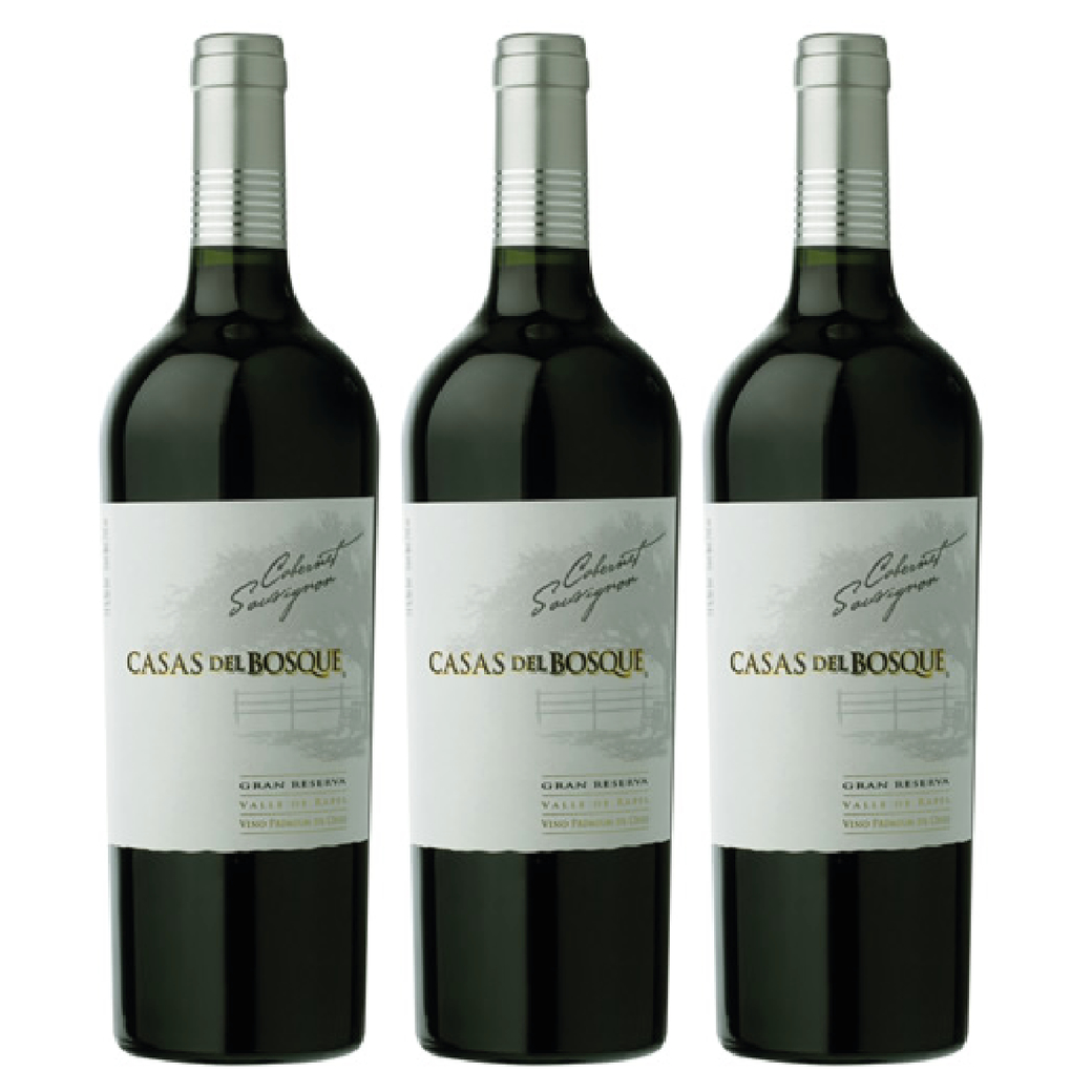 3x Vino Casas Del Bosque Gran Reserva Cabernet Sauvignon 750cc