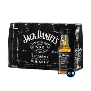 Imagen de KIT WHISKEY JACK DANIELS OLD N7: 10x Whiskey Jack Daniels Old N7 50cc 40º alc. Miniatura