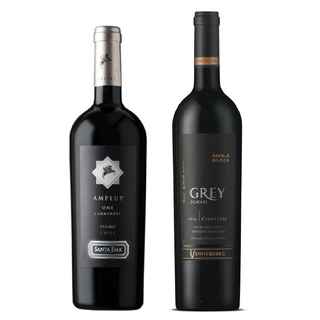 Imagen de PACK DUO AMPLUS GREY: Vino Santa Ema Amplus Carmenere 750cc + Vino Ventisquero Grey Carmenere 750cc