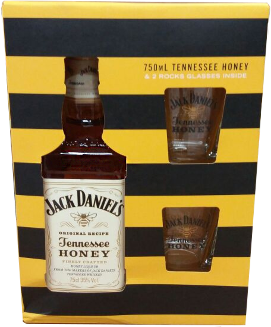 Jack Daniels Honey 750cc + 2 Vasos!