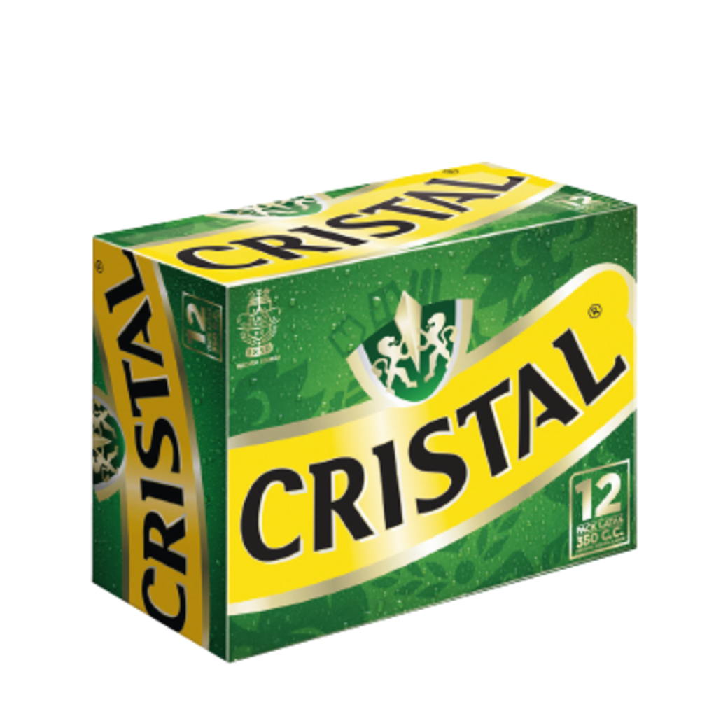 12x Cerveza Cristal en Lata 350cc