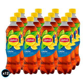 Imagen de 12x Té Helado Lipton Negro Limón 600cc