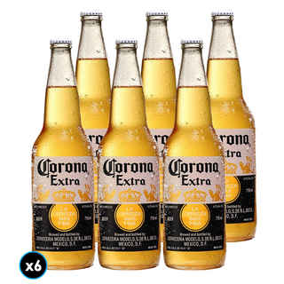 Imagen de 6x Cerveza Corona Botella 620cc