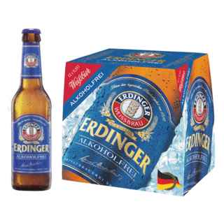 Imagen de 12x Cervezas Erdinger Sin Alcohol Botella 330cc