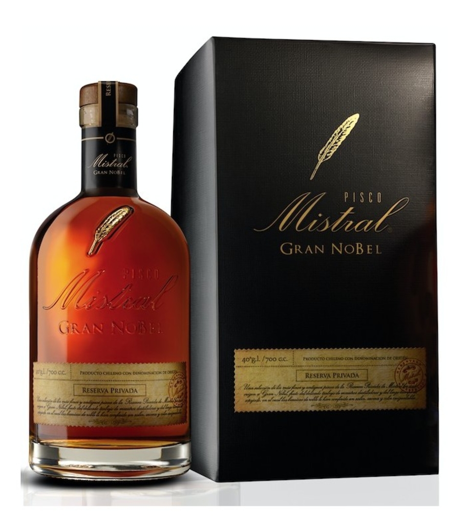 Pisco Mistral Gran Nobel 40 grados.