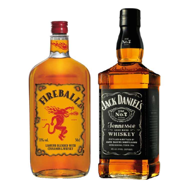 Fireball Cinamon Whisky + Jack Daniels N7 750cc